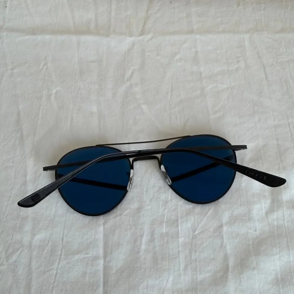 Oliver Peoples x The Row Nighttime Titanium Aviators Matte Black / Grey Lens